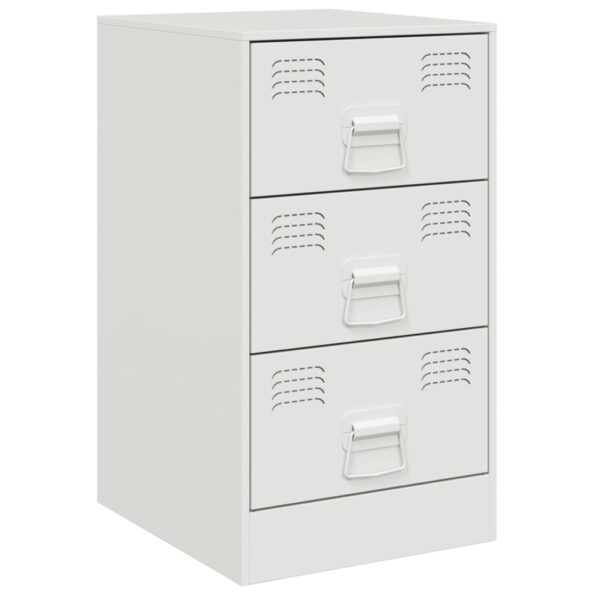 VXL8721012426788_a_en_hd_1.jpg vidaXL Nočný stolík biely 34,5x39x62 cm oceľ – Obrázok 2