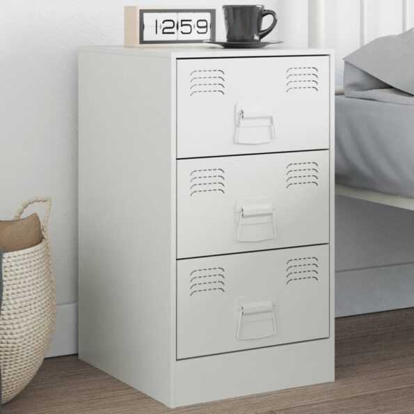 VXL8721012426788_m_en_hd_1.jpg vidaXL Nočný stolík biely 34,5x39x62 cm oceľ – Obrázok 1