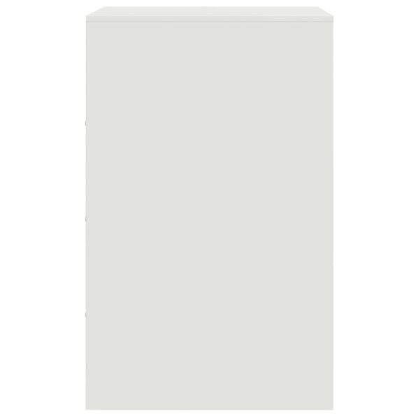vidaXL Nočné stolíky 2 ks biele 34,5x39x62 cm oceľ – Obrázok 8