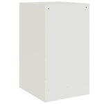 vidaXL Nočné stolíky 2 ks biele 34,5x39x62 cm oceľ – Obrázok 9