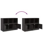 vidaXL Komoda čierna 99x39x73 cm oceľ – Obrázok 10