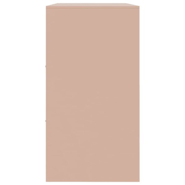 vidaXL Komoda ružová 99x39x73 cm oceľ – Obrázok 8