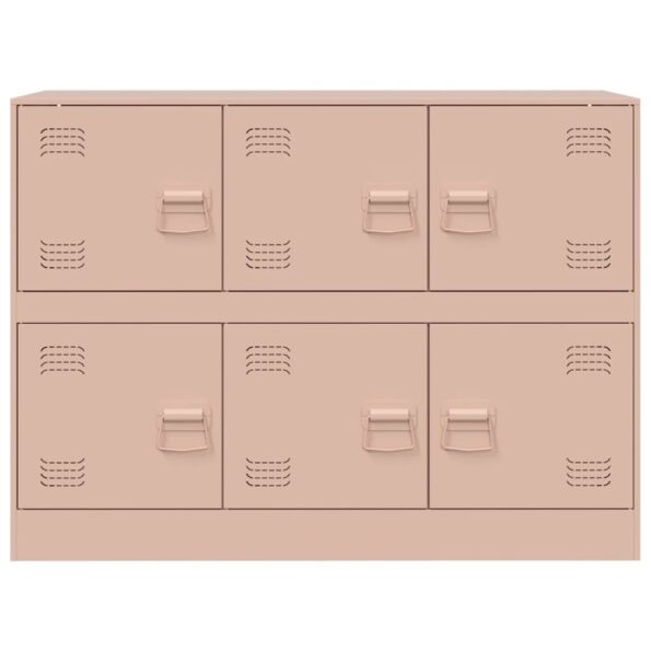 vidaXL Komoda ružová 99x39x73 cm oceľ – Obrázok 6