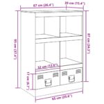 vidaXL Vysoká skrinka horčicovo-žltá 67x39x95 cm oceľ – Obrázok 12