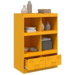 vidaXL Vysoká skrinka horčicovo-žltá 67x39x95 cm oceľ – Obrázok 5
