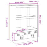 vidaXL Vysoká skrinka olivovozelená 67x39x95 cm oceľová – Obrázok 12
