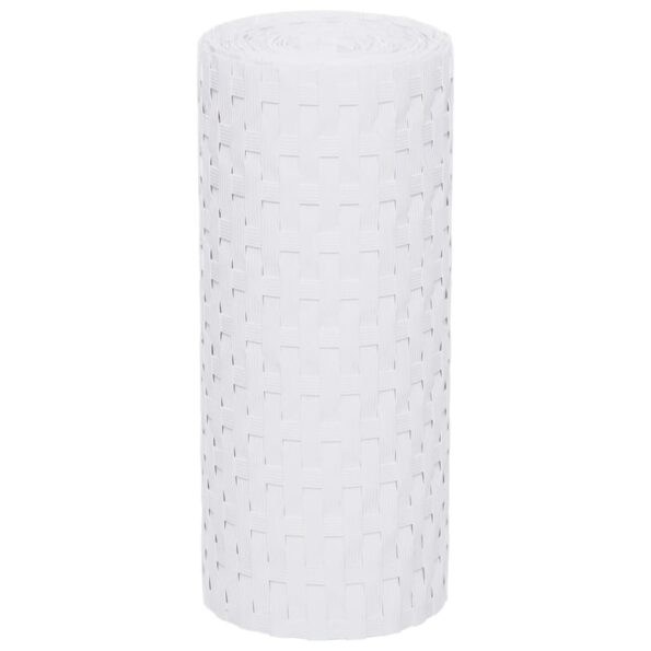 vidaXL Balkónové zásteny 10 ks biele 255x19 cm polyratan – Obrázok 3