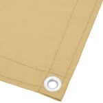 vidaXL Balkónová zástena, piesková 75x400 cm, 100 % polyester oxford – Obrázok 4