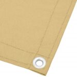 vidaXL Balkónová zástena piesková 90x500 cm 100 % polyester oxford – Obrázok 4