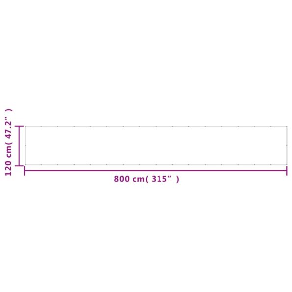vidaXL Balkónová zástena modrá 120x800 cm 100 % polyester oxford – Obrázok 6