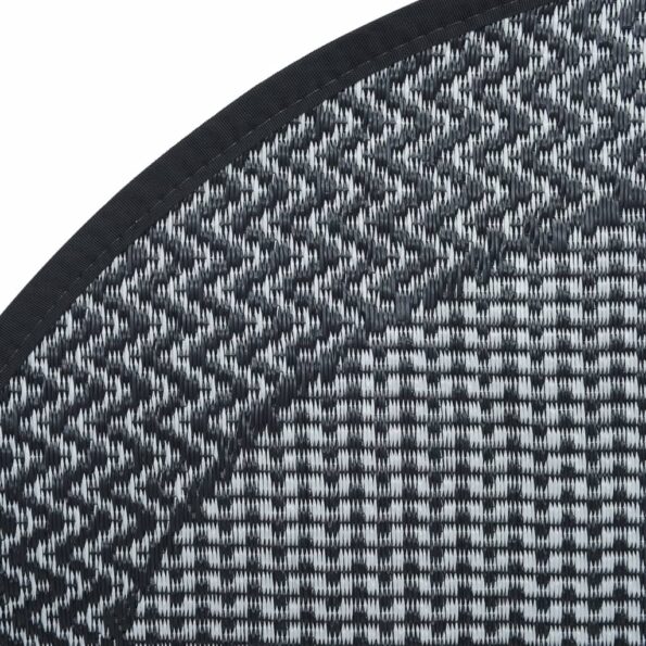 vidaXL Vonkajší koberec ARAKIL sivý Ø120 cm PP – Obrázok 4