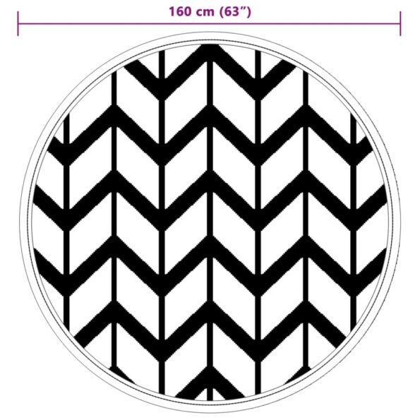 vidaXL Vonkajší koberec sivý Ø160 cm PP – Obrázok 6