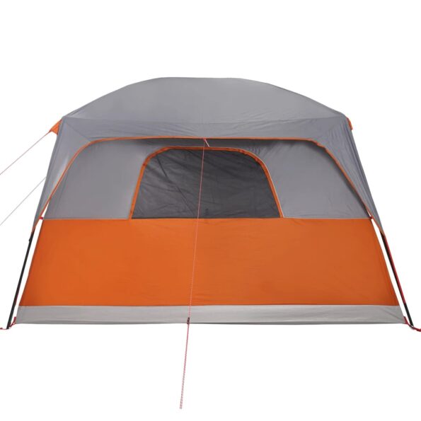 vidaXL Rodinný stan chatka 8 osôb sivo-oranžový vodeodolný – Obrázok 8