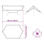 vidaXL Kempingová plachta modrá 500x294 cm vodotesná – Obrázok 9