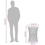 vidaXL Záhradný stolík v tvare bubna béžový polyratan a masívne drevo – Obrázok 10