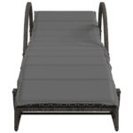 vidaXL Záhradné ležadlo s vankúšom sivé 60x199x42 cm polyratan – Obrázok 4