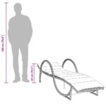 vidaXL Záhradné ležadlo s vankúšom béžové 60x199x42 cm polyratan – Obrázok 9