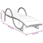 vidaXL Záhradné ležadlo s vankúšom svetlosivé 60x199x42 cm polyratan – Obrázok 10