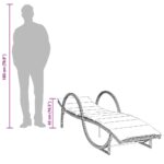 vidaXL Záhradné ležadlá 2 ks so stolíkom sivé polyratan – Obrázok 12