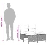 vidaXL 4-dielna záhradná sedacia súprava a vankúše svetlosivá – Obrázok 8