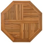 vidaXL Stolová doska 60x60x2,5 cm osemuholník masívne teakové drevo – Obrázok 2