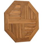 vidaXL Stolová doska 60x60x2,5 cm osemuholník masívne teakové drevo – Obrázok 3