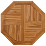 vidaXL Stolová doska 70x70x2,5 cm osemuholník masívne teakové drevo – Obrázok 2
