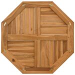 vidaXL Stolová doska 70x70x2,5 cm osemuholník masívne teakové drevo – Obrázok 4