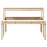vidaXL Piknikový stôl 110x134x75 cm borovicový masív – Obrázok 4