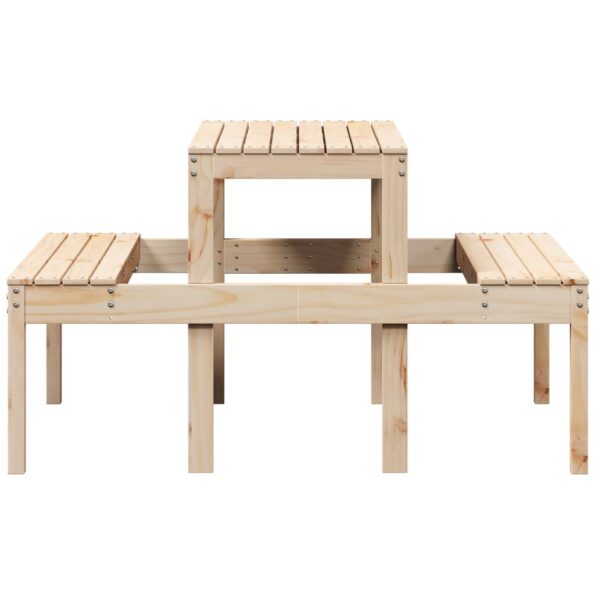 vidaXL Piknikový stôl 110x134x75 cm borovicový masív – Obrázok 5