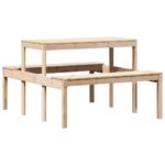 vidaXL Piknikový stôl 110x134x75 cm borovicový masív – Obrázok 6