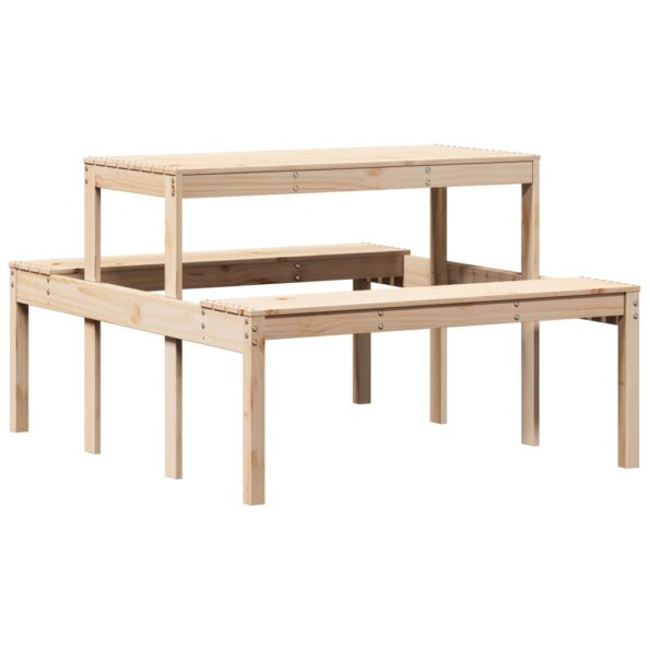 vidaXL Piknikový stôl 110x134x75 cm borovicový masív – Obrázok 6