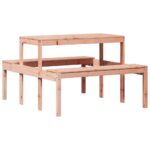 vidaXL Piknikový stôl 110x134x75 cm masívny douglas – Obrázok 2