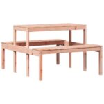 vidaXL Piknikový stôl 110x134x75 cm masívny douglas – Obrázok 6