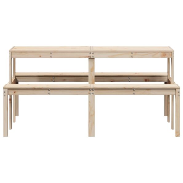 vidaXL Piknikový stôl 160x134x75 cm borovicový masív – Obrázok 4