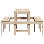 vidaXL Piknikový stôl 160x134x75 cm borovicový masív – Obrázok 5