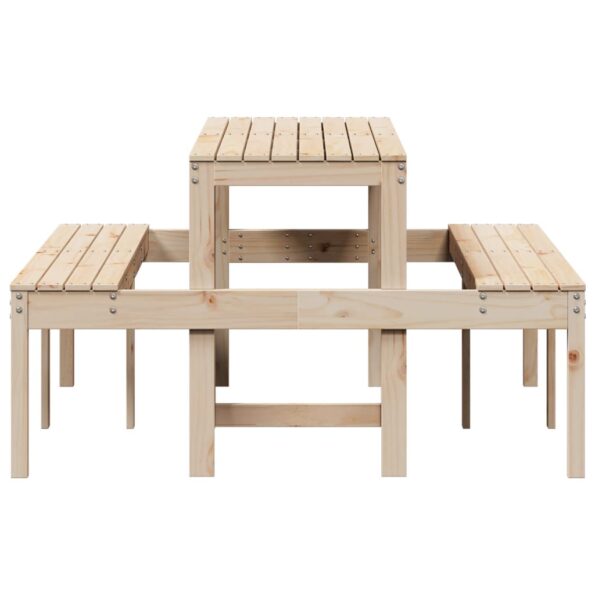 vidaXL Piknikový stôl 160x134x75 cm borovicový masív – Obrázok 5
