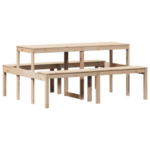 vidaXL Piknikový stôl 160x134x75 cm borovicový masív – Obrázok 6