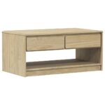 vidaXL Konferenčný stolík SAUDA dub 99x55x45 cm borovicový masív – Obrázok 2