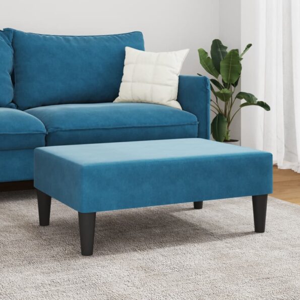 vidaXL Podnožka modrá 77x55x31 cm zamat – Obrázok 3