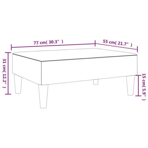 vidaXL Podnožka modrá 77x55x31 cm zamat – Obrázok 8