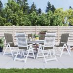 vidaXL Vankúše na stoličky 6 ks tmavosivá melanž 120x50x4 cm látka – Obrázok 3