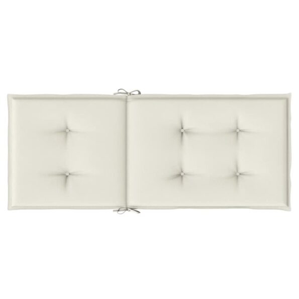 vidaXL Vankúše na stoličky 4 ks krémová melanž 120x50x4 cm látka – Obrázok 6