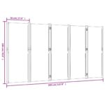 vidaXL 5-panelový paraván tmavomodrý 350x180 cm – Obrázok 8