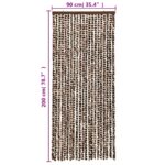 vidaXL Záves proti muchám hnedo-biely 90x200 cm ženilka – Obrázok 6