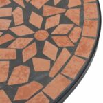 vidaXL Mozaikový bistro stolík, tehlová farba Ø50x70 cm, keramika – Obrázok 7