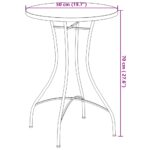 vidaXL Mozaikový bistro stolík, tehlová farba Ø50x70 cm, keramika – Obrázok 11