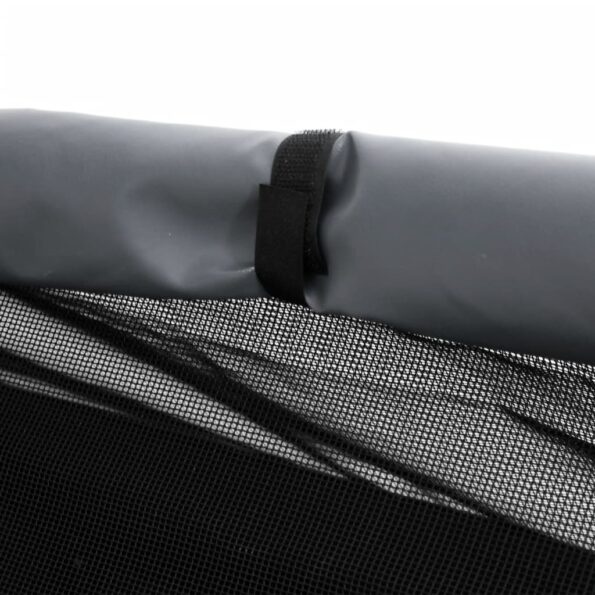 vidaXL Búda pre psa antracitová oxfordská látka a oceľ – Obrázok 8