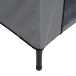 vidaXL Búda pre psa antracitová oxfordská látka a oceľ – Obrázok 9