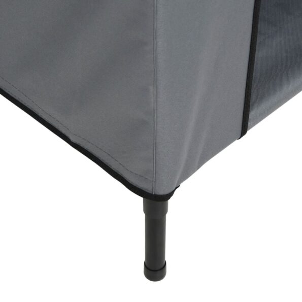 vidaXL Búda pre psa antracitová oxfordská látka a oceľ – Obrázok 9